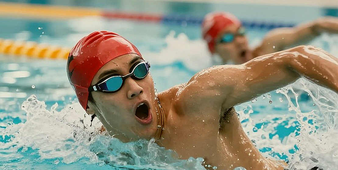 Tatsuya Murasa phá kỷ lục quốc gia Nhật Bản 47.83 giây ở cự ly 100m tự do, nổi bật với nhịp điệu mở đầu mạnh mẽ